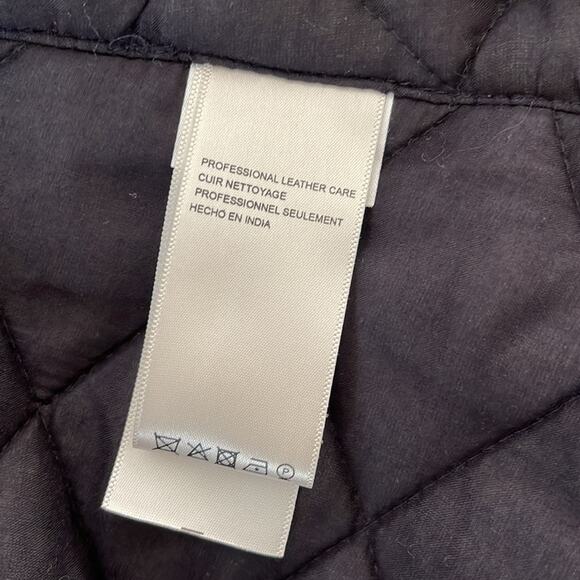 Free People Beatrix Patchwork Fur Hem Black Leather Coat Size XS - Picture 10 of 11